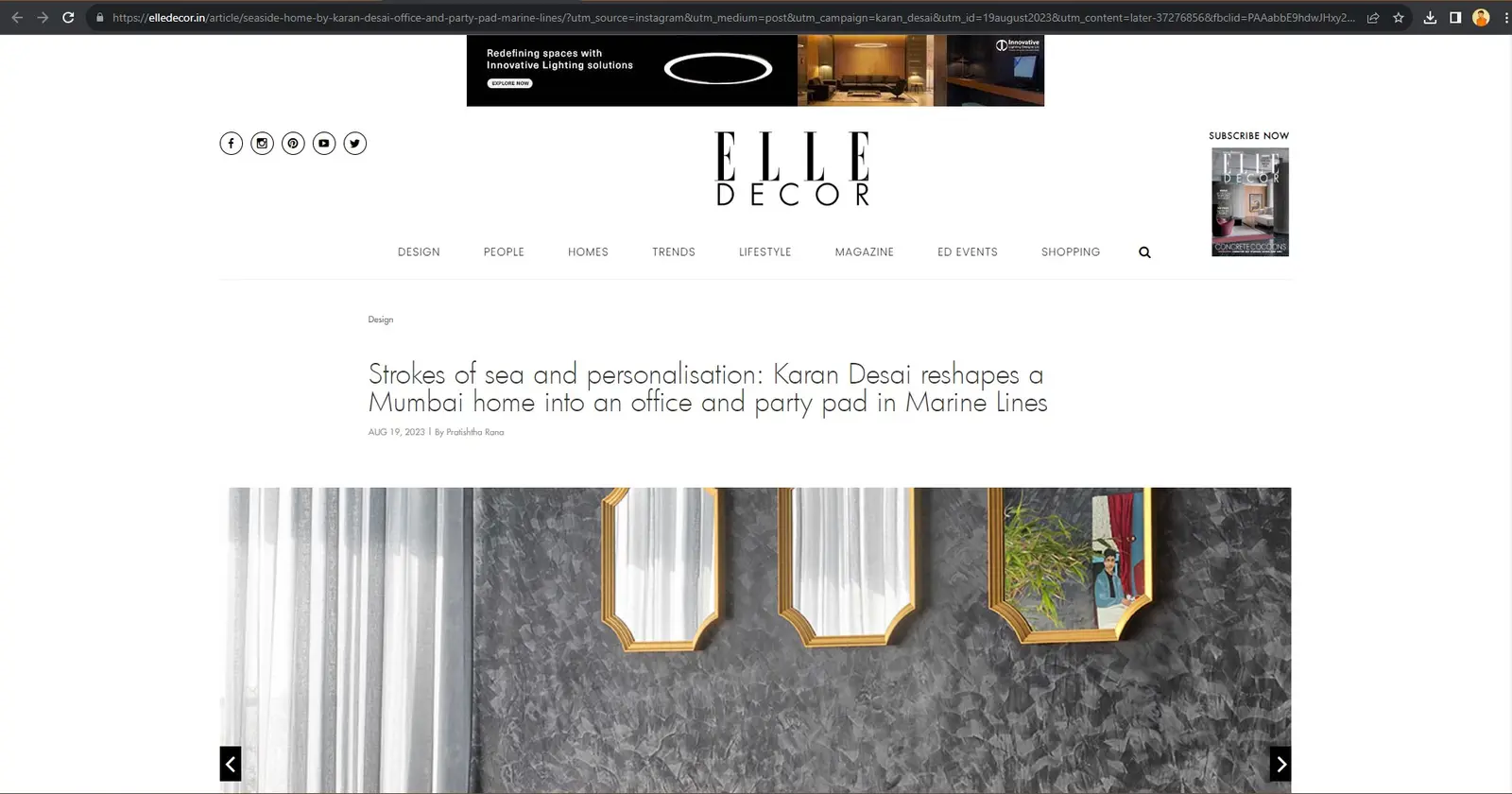 Elle Decor Cover