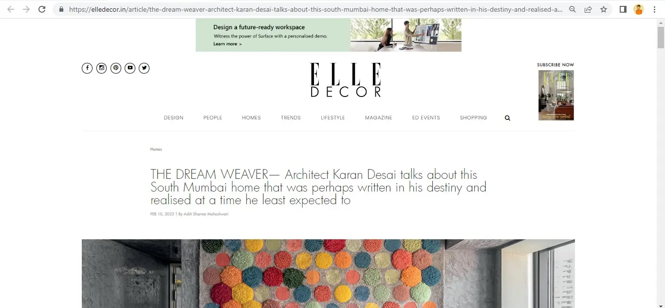 Elle Decor Cover