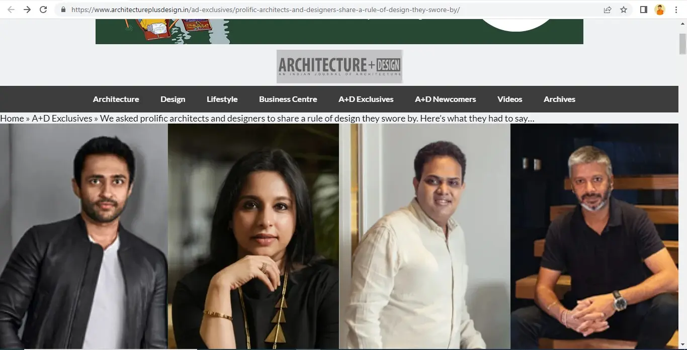 Architecture+Design Cover