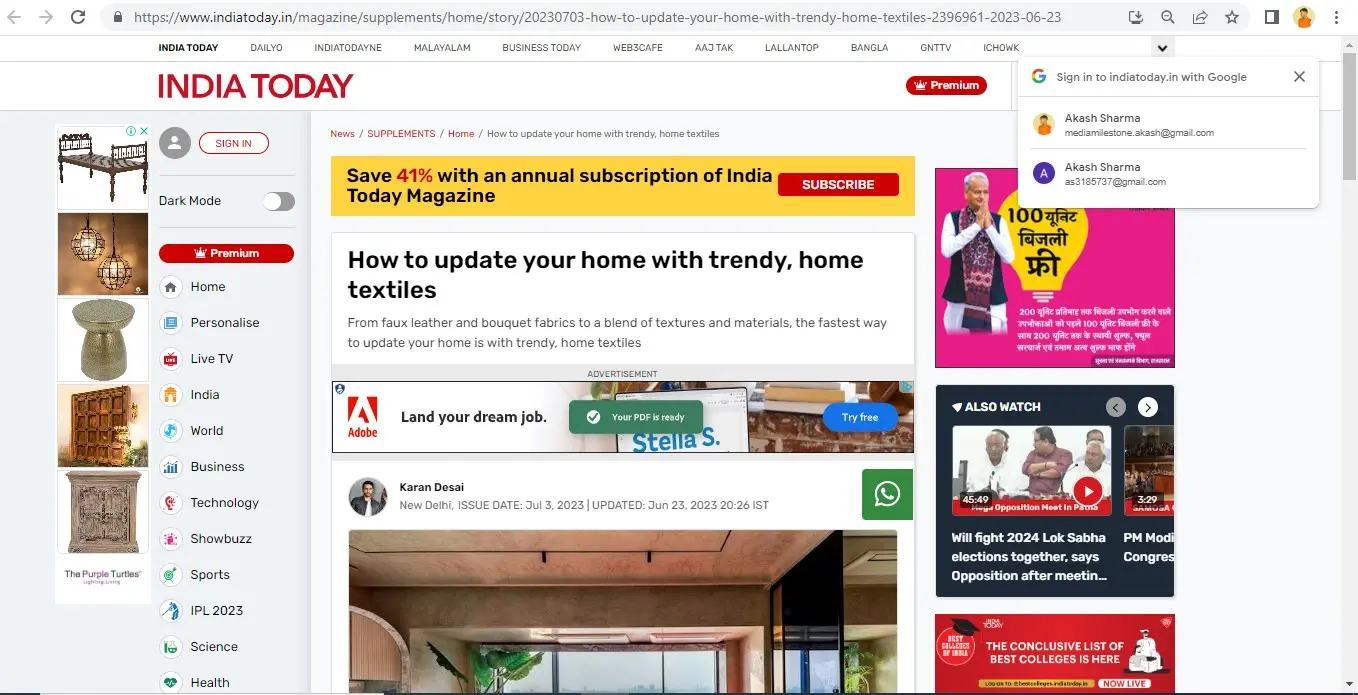 India Today Cover