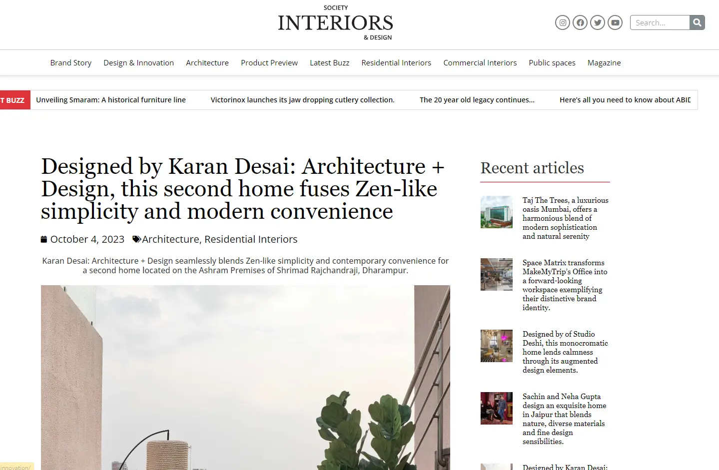 Society Interiors & Design Cover