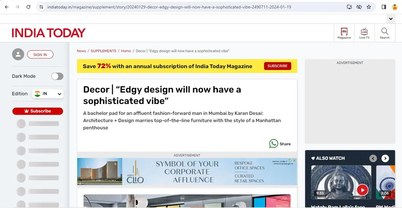 India Today 1 Cover